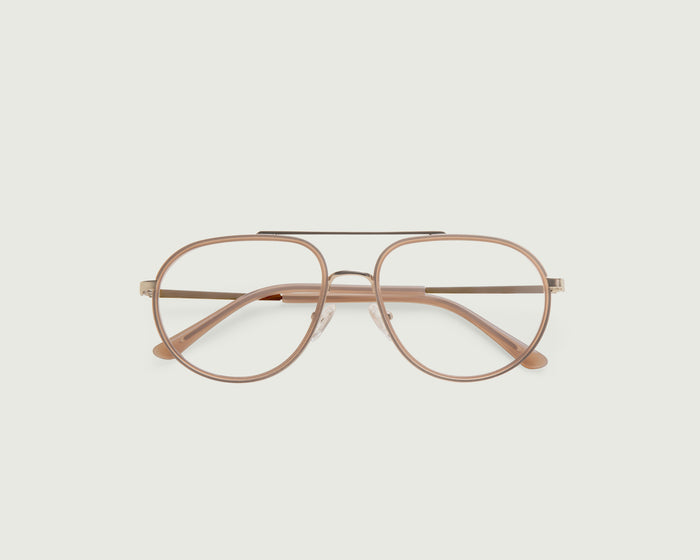 Toasted Peach::Santiago Eyeglasses pilot nude metal top