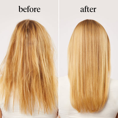 KITSCH Moisturizing Argan Milk Leave-In Conditioner — before and after close-up — reduced frizz and improved shine