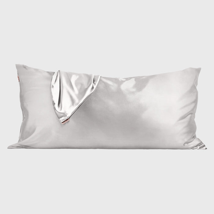 KITSCH Silver King Satin Pillowcase — product highlights