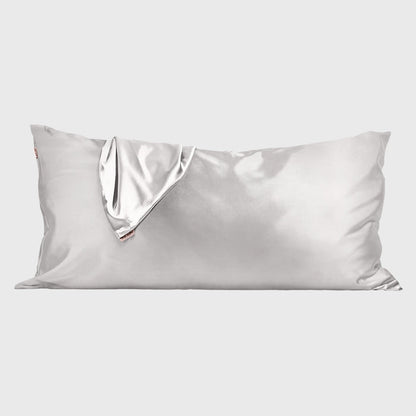 KITSCH Silver King Satin Pillowcase — product highlights