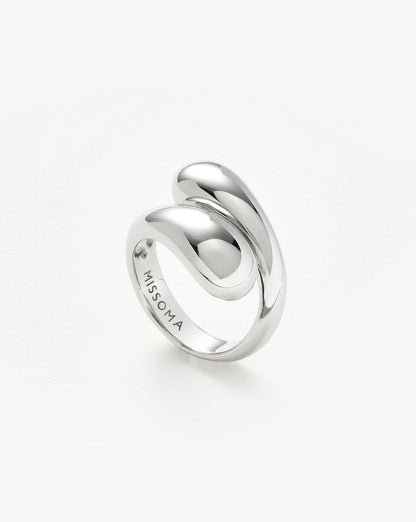 Savi Sculptural Crossover Ring | Sterling Silver Rings Missoma