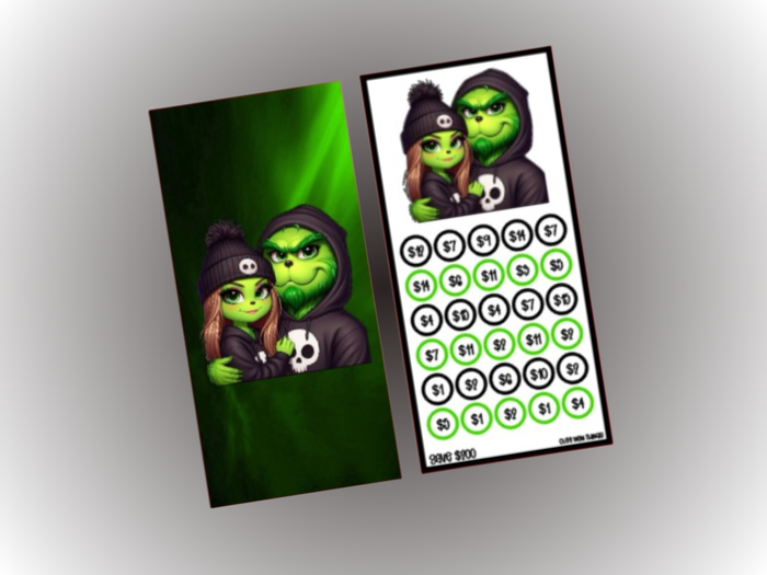 Savings Insert & Envelope Bundle | Grinch Couple Black