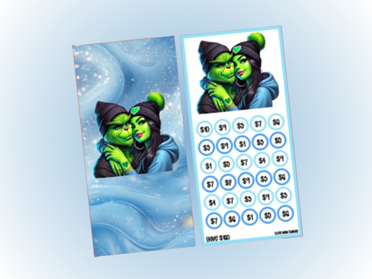 Savings Insert & Envelope Bundle | Grinch Couple Blue