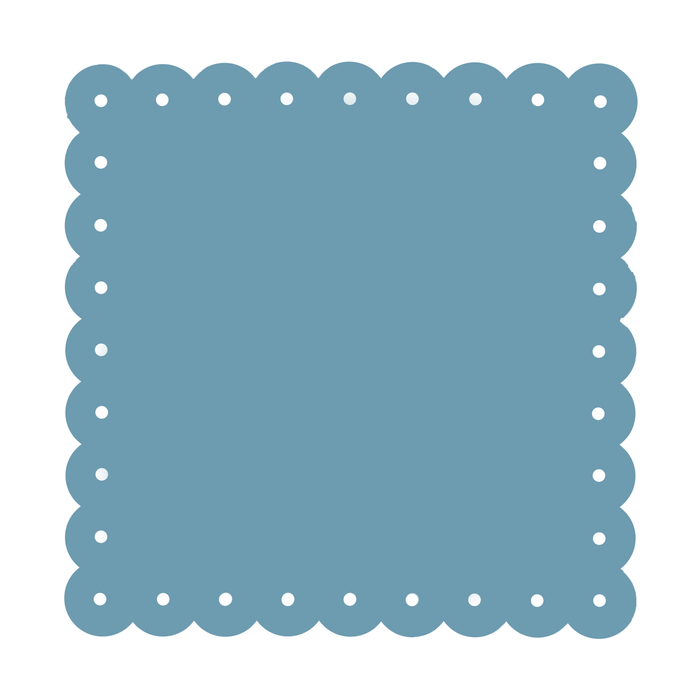 Scalloped Memo Board 18.5" - Aqua