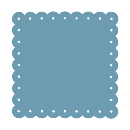 Scalloped Memo Board 18.5" - Aqua