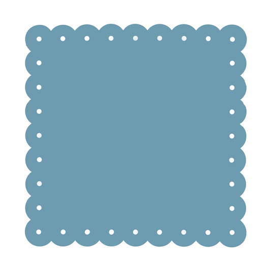 Scalloped Memo Board 18.5" - Aqua