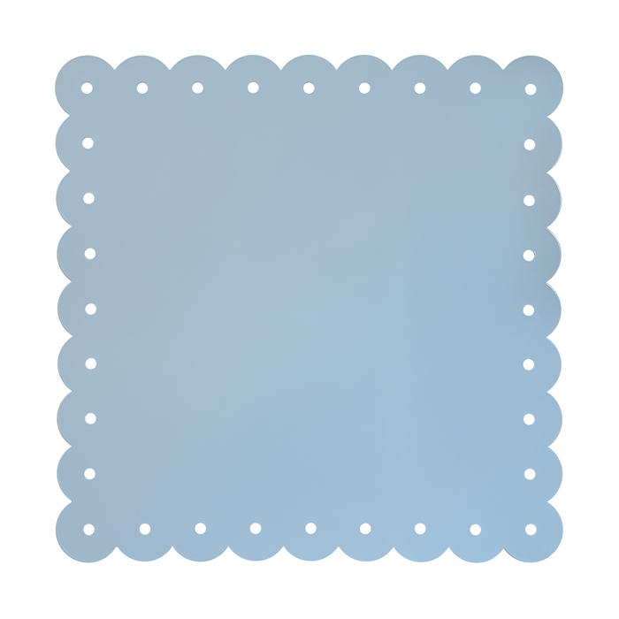 Scalloped Memo Board 18.5" - Baby Blue