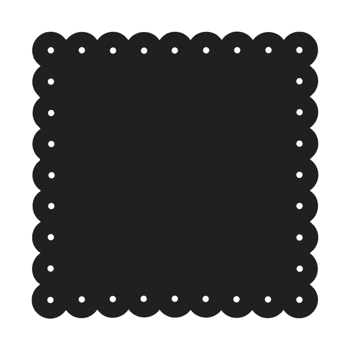 Scalloped Memo Board 18.5" - Black