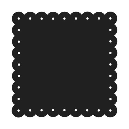 Scalloped Memo Board 18.5" - Black