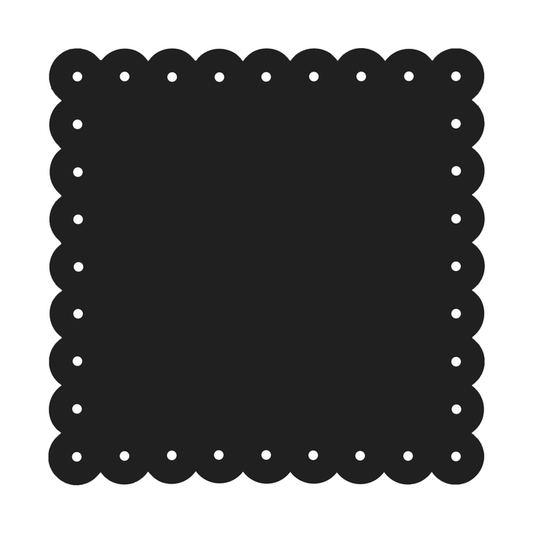 Scalloped Memo Board 18.5" - Black