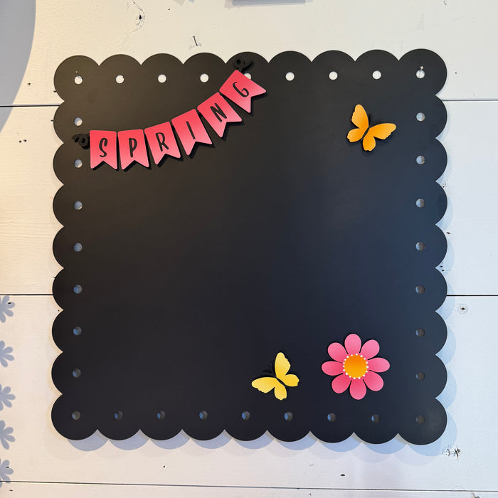 Scalloped Memo Board 18.5" - Black