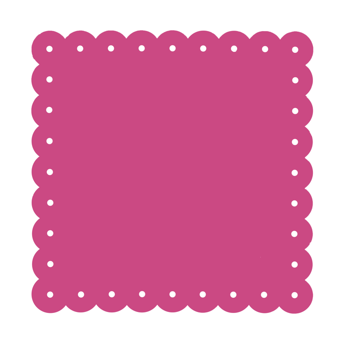 Scalloped Memo Board 18.5" - Fuchsia
