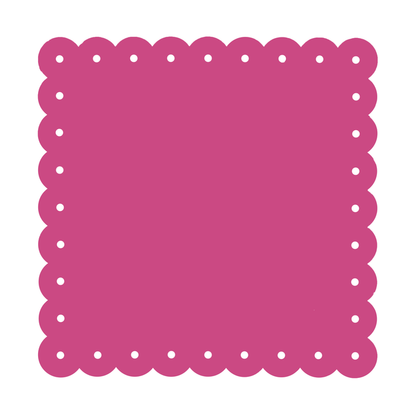 Scalloped Memo Board 18.5" - Fuchsia