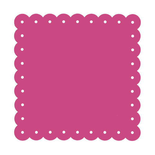 Scalloped Memo Board 18.5" - Fuchsia