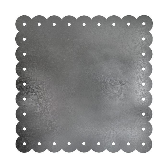 Scalloped Memo Board 18.5" - Galvanized Silver
