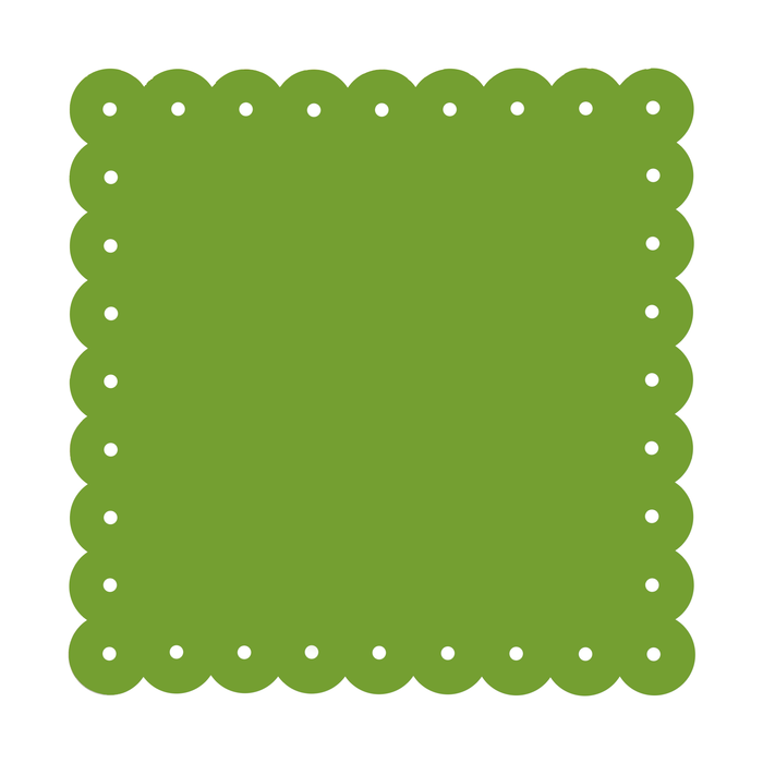 Scalloped Memo Board 18.5" - Lime Green