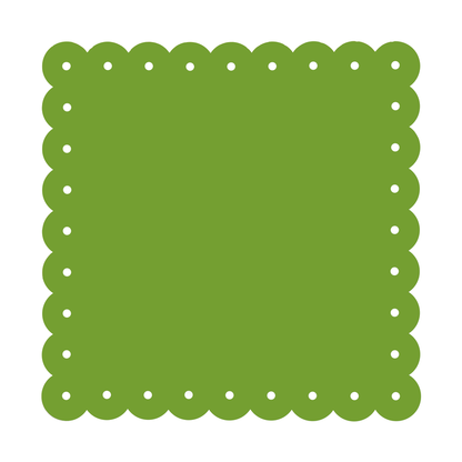 Scalloped Memo Board 18.5" - Lime Green