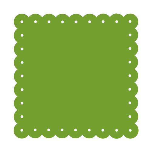 Scalloped Memo Board 18.5" - Lime Green