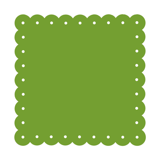 Scalloped Memo Board 18.5" - Lime Green