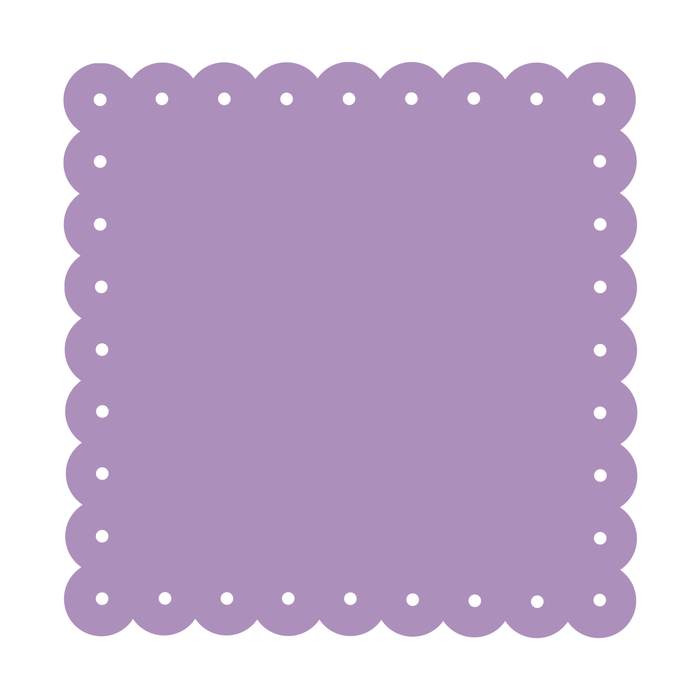 Scalloped Memo Board 18.5" - Matte Lavender