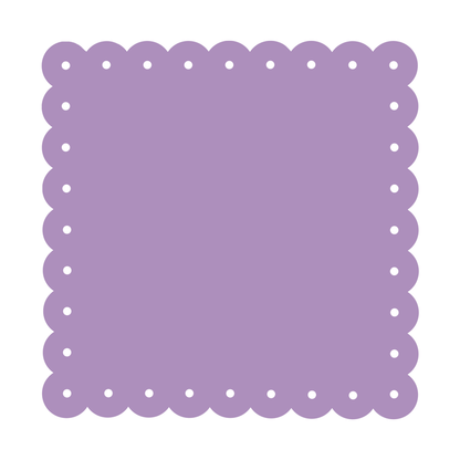 Scalloped Memo Board 18.5" - Matte Lavender