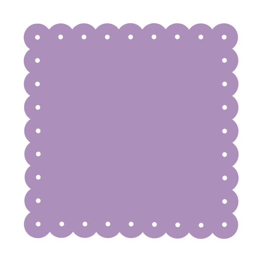 Scalloped Memo Board 18.5" - Matte Lavender
