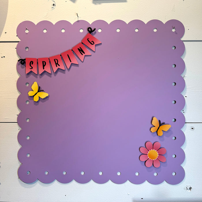 Scalloped Memo Board 18.5" - Matte Lavender