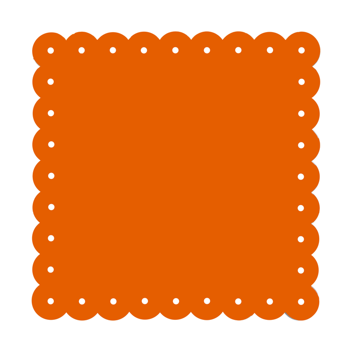 Scalloped Memo Board 18.5" - Orange