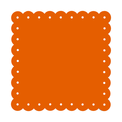 Scalloped Memo Board 18.5" - Orange