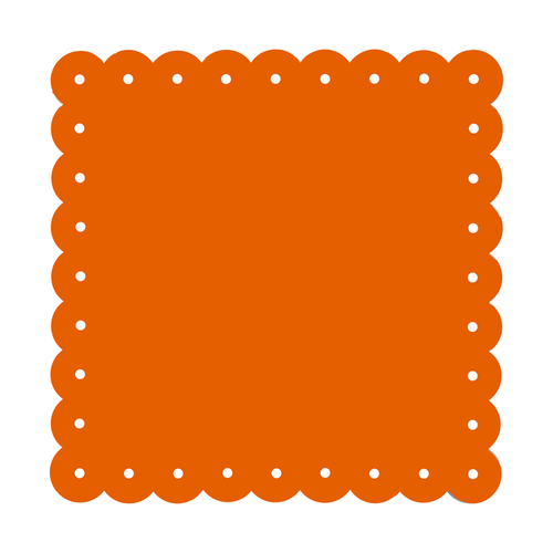 Scalloped Memo Board 18.5" - Orange