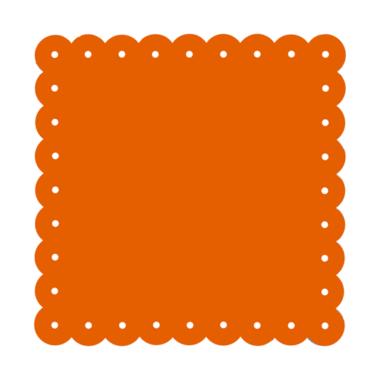 Scalloped Memo Board 18.5" - Orange