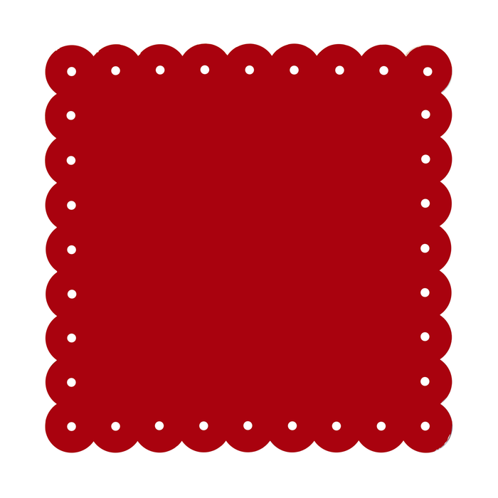 Scalloped Memo Board 18.5" - Red