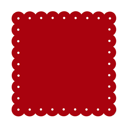 Scalloped Memo Board 18.5" - Red