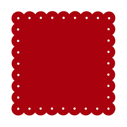 Scalloped Memo Board 18.5" - Red