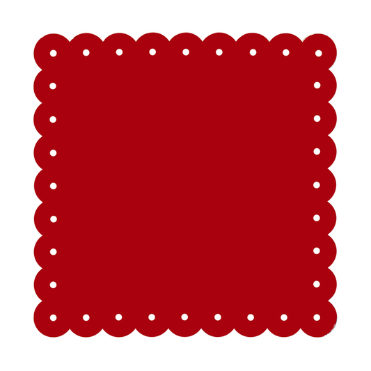 Scalloped Memo Board 18.5" - Red
