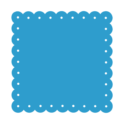 Scalloped Memo Board 18.5" - Turquoise