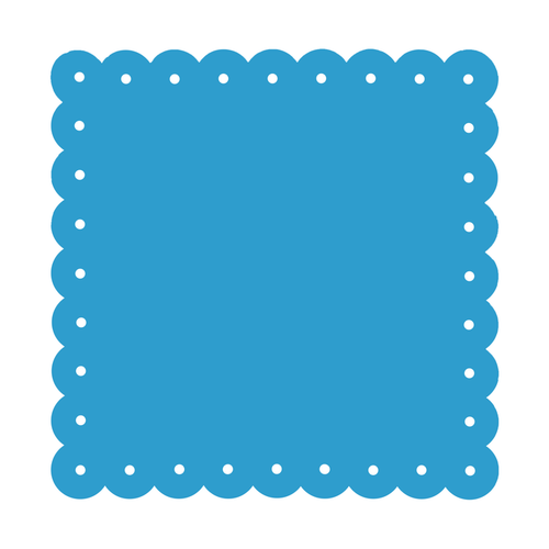 Scalloped Memo Board 18.5" - Turquoise