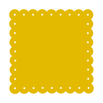 Scalloped Memo Board 18.5" - Yellow