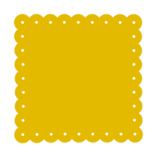 Scalloped Memo Board 18.5" - Yellow
