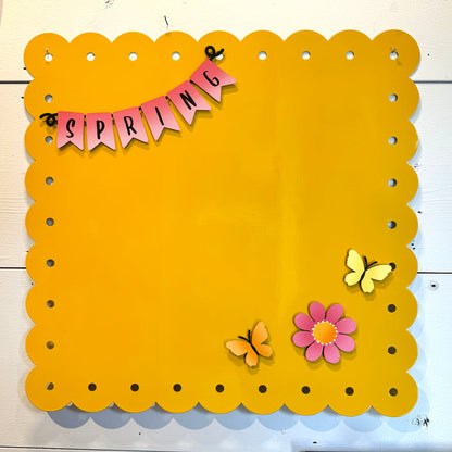 Scalloped Memo Board 18.5" - Yellow
