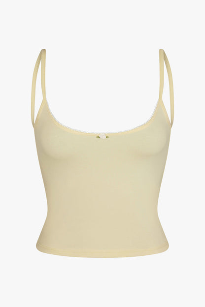 SCOOP BACK CAMI IN BUTTER