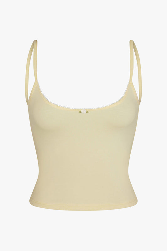 SCOOP BACK CAMI IN BUTTER