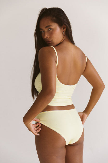 SCOOP BACK CAMI IN BUTTER