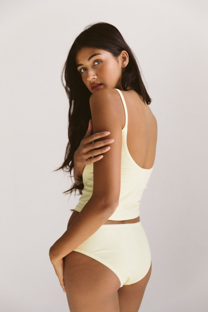 SCOOP BACK CAMI IN BUTTER