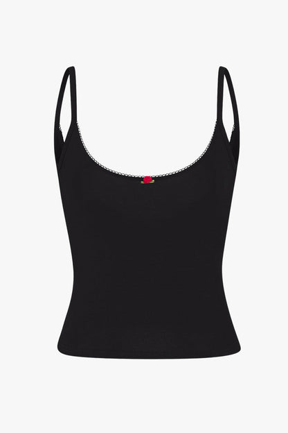 SCOOP BACK CAMI IN ONYX