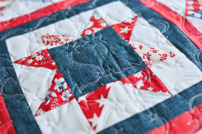 Scrappy Starburst Table Topper (Downloadable Pattern)