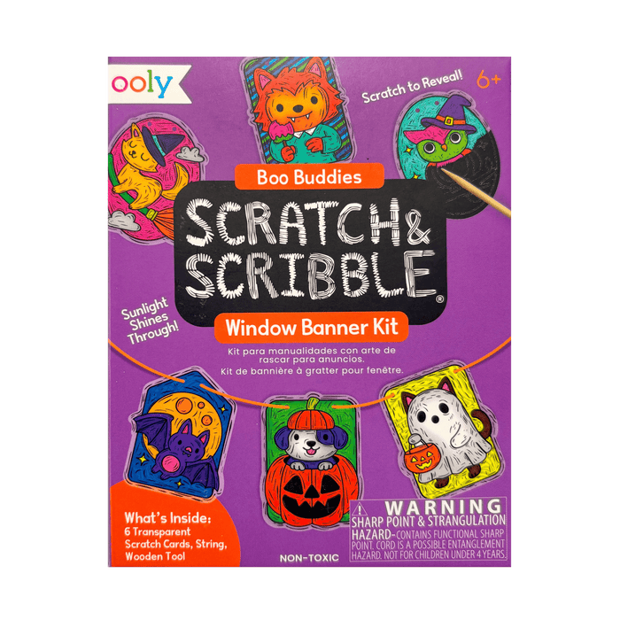 Scratch & Scribble Mini Window Banner Kit - Boo Buddies - 6 Cards
