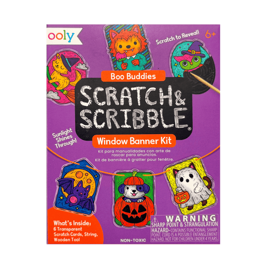 Scratch & Scribble Mini Window Banner Kit - Boo Buddies - 6 Cards