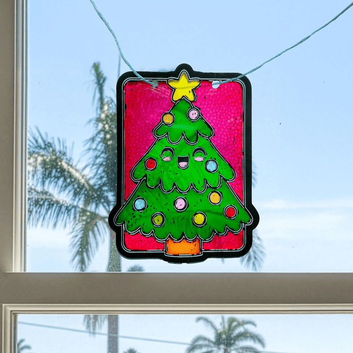 Scratch & Scribble Mini Window Banner Kit - Festive Friends - 6 Cards