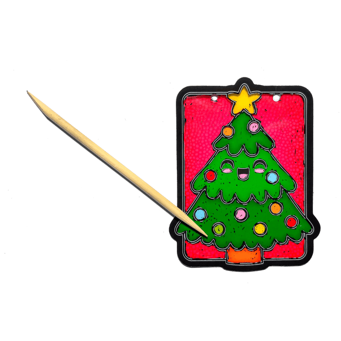 Scratch & Scribble Mini Window Banner Kit - Festive Friends - 6 Cards